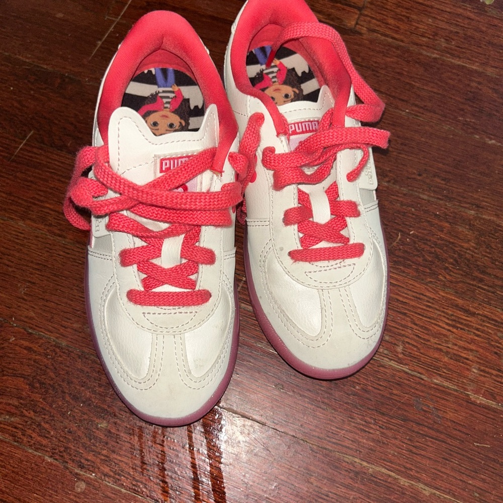 Puma Kids Gabby Cat Sneakers in Tan and Coral